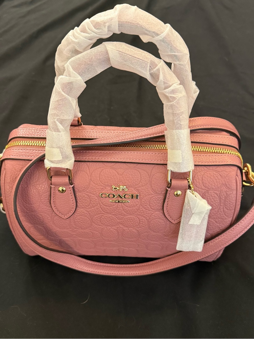 Coach Rowan Leather Mini Satchel with Gold Hardware